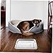 Toddmomy Stainless Steel Tray Parakeet Toilet Pan Dog Crate Holder Small Dog Crate Tray Litter Tray Pet Cage Tray Parrot Toilet Pan Pet Kennel Tray Rabbit Crate Pan Long Tail Pet Bed