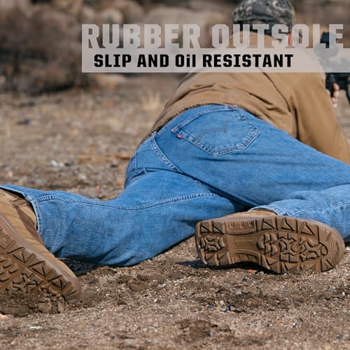 Tactical Boots for Men Side Zipper 8 Inch Lightweight Comfortable Military Hiking Boots(BMP110)4