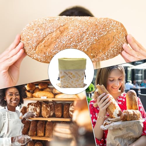 Bolsa de tela para pan reutilizable de algodón de cocina 6