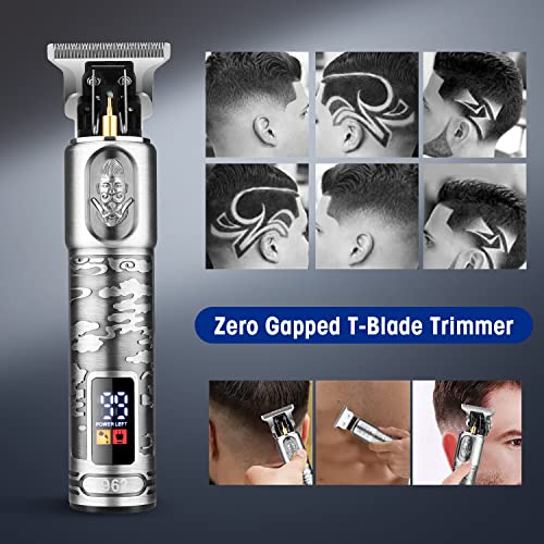 Resuxi Hair Clippers For Men & Electric Razor Shavers Set,Cordless Hair/Beard Trimmers Grooming Kit,Waterproof Hair Liners Clippers For Hair Cutting Barbers Supplies,Lcd Display 2 Foil Head 2 Speed #TOP5