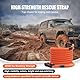 VEVOR 22 mm x 9 m Abschleppseil 13871 kg, Hochleistungs-Offroad-Bergegurt mit 2 weichen Schäkeln (20.000 kg) Extrem belastbar 30% Elastizität Energie-Bergegurt für Jeep Auto LKW ATV UTV SUV Traktor