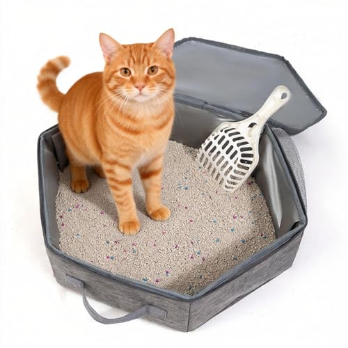 Arenero Portátil Plegable para Gatos y Perros miniatura 1