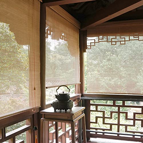 Bambus Raffrollos Bambusrollo Outdoor,Indoor Retro Bambus Rollo,Natürliche...