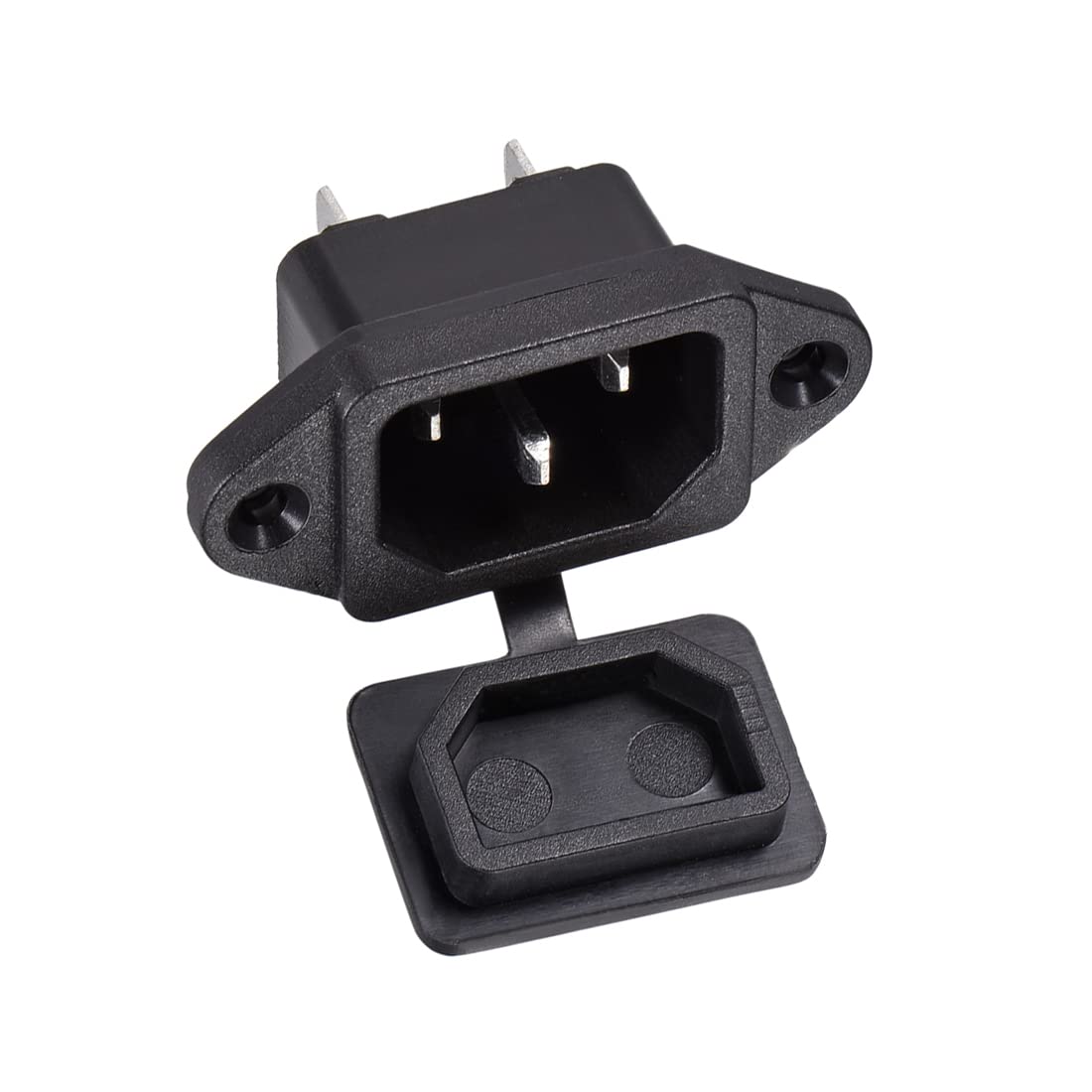 Connettore Di Alimentazione IEC C14 250V 10A - 3 Pin Per PC, Elettrodomestici, Pack Da 6 Pezzi