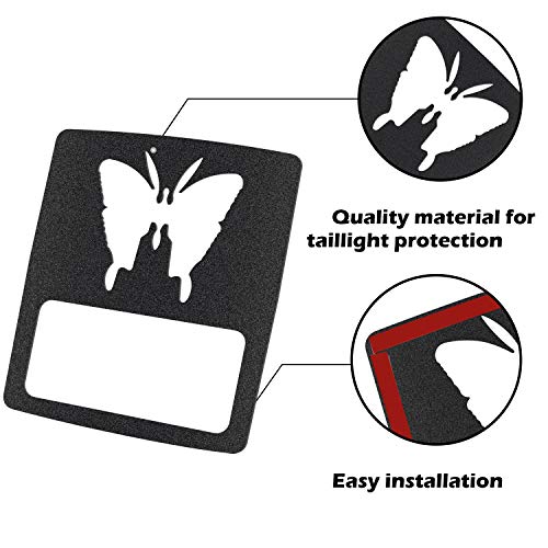 image for Bonbo Matte Black Taillight Cover Butterfly Style Taillight Guard Cove