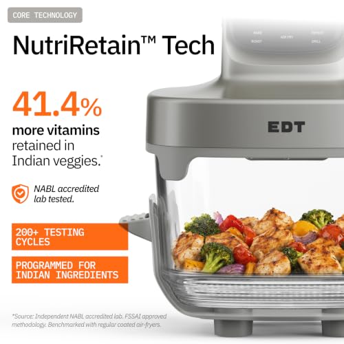 EDT Luma 4.5L + 2.5L Dual Bowl Air Fryer Oven Grey 4.5L + 2.5L - Image 4