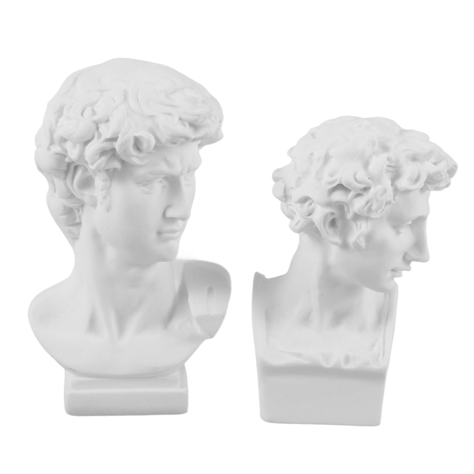 Ciieeo 2 Piezas Estatua Nórdica Estatua Griega De David Figurilla Estatua Griega Decoración Escultura Mitología Busto De Cabeza Estatua Busto De David Estatua Cabeza Griega Resina