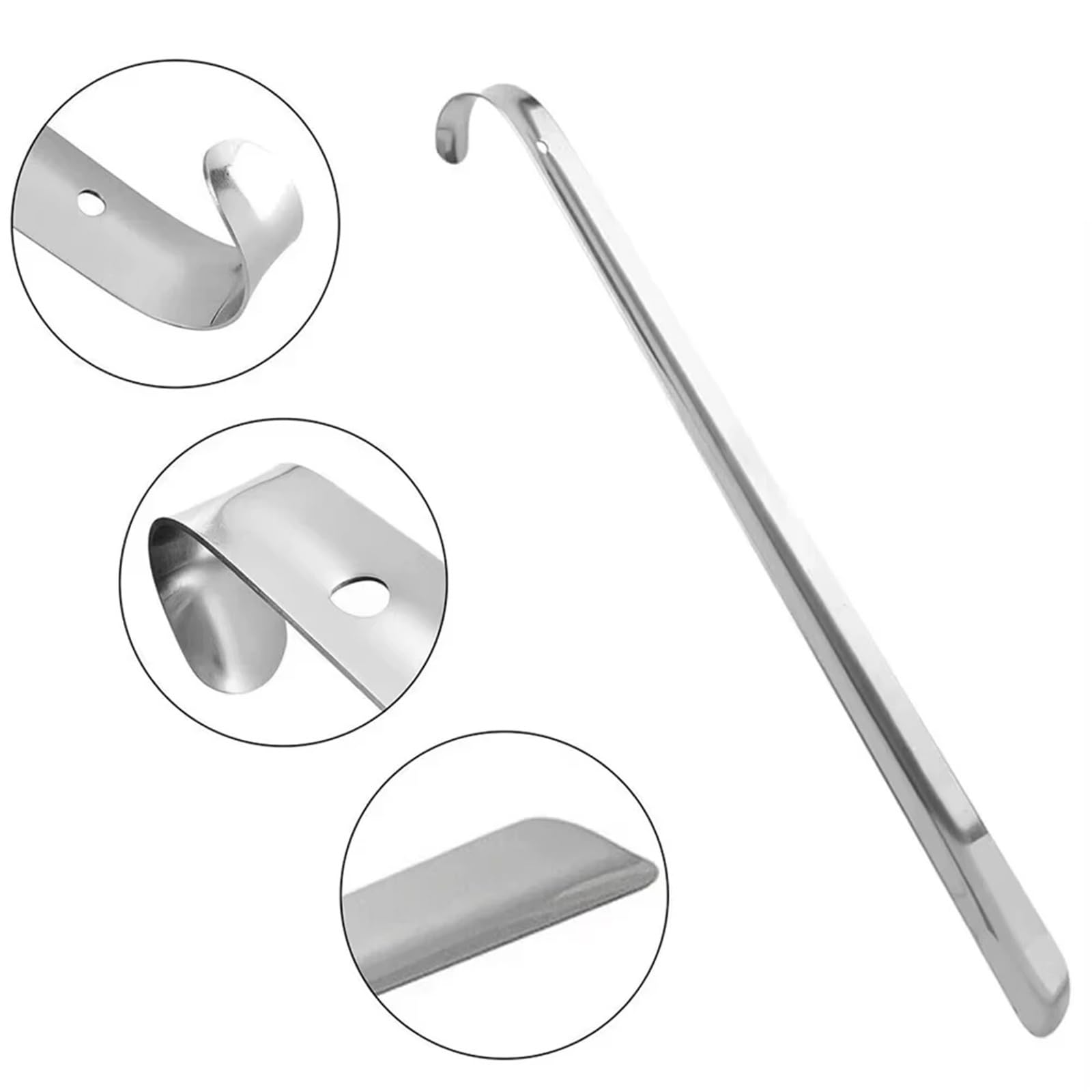 Cuernos de zapatos de acero inoxidable, mango largo, calzador profesional for el hogar, Extractor de Metal, herramientas de extracción(3pcs)