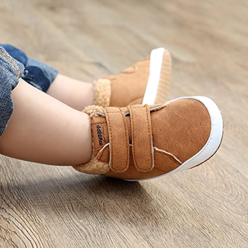Sofmuo Baby Boys Girls High Top Ankle Pu Leather Sneakers Soft Sole Infant Warm Booties Toddler Fuzzy Winter Shoes thumb #2
