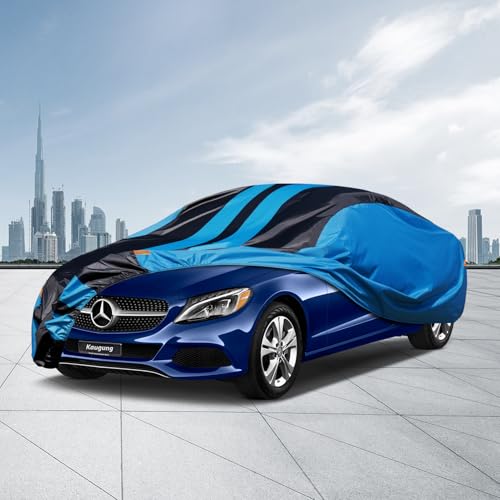 Image of Kaugung Car Cover Waterproof Custom Fit Mercedes Benz C Class C300 C250(2004-2025), Full Exterior Cover for Automobiles Lightweight Resistant Outdoor Sun UV Rain Dust Snow Wind Protection.