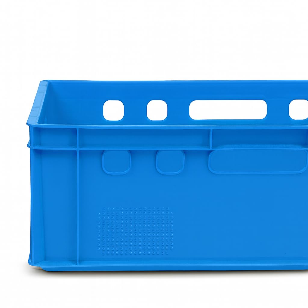 gardivo Eurobox - Caja para carnicería, 5 unidades, 60 x 40 x 20 cm, color azul, apilable, resistente, de plástico