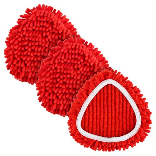 Mop Replace Head for O Cedar Spin Mop Heads Replacements for Ocedar Easywring 1 Tank Spin Mop Chenille Duster for Ocedar Mop Include 3 Pack Red Microfiber Chenille Mop Pad for Ocedar Spin Mop