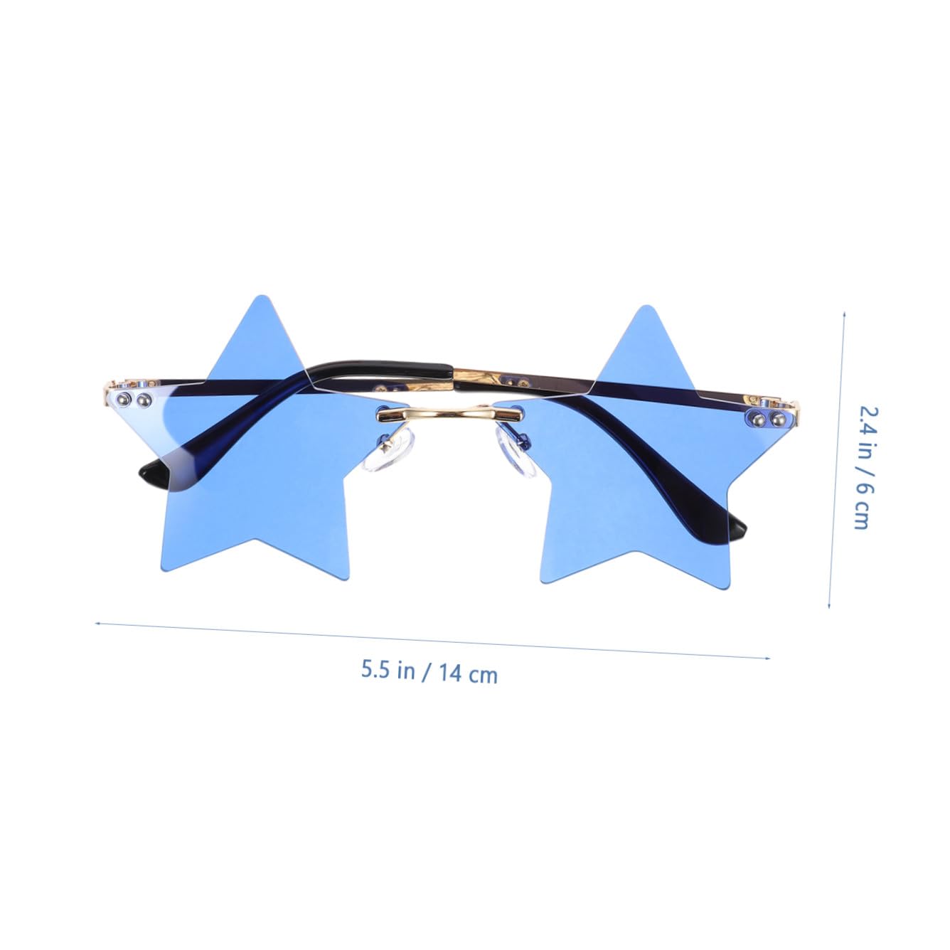 Healeved Occhiali Da Sole A Forma Di Stella Occhiali Da Sole Divertenti E Originali Senza Montatura Da Donna Occhiali Da Sole A Forma Di Stella Rossi Bianchi E Blu Occhiali Da Sole