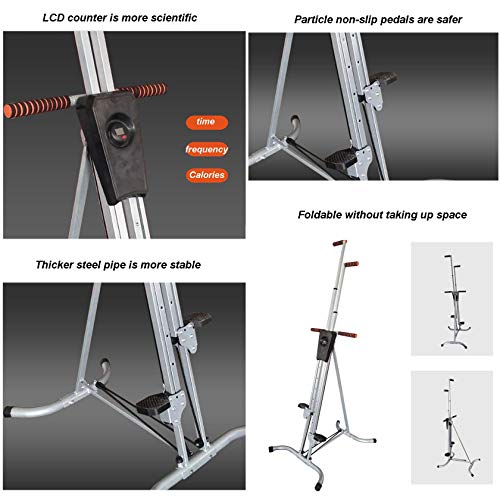 Image of Foldable Vertical Climber Fitness - Climbing - Climbing Motions Vertical Mountaineer Stepper Climbing Machine Antislip Design Home Fitness Equipment