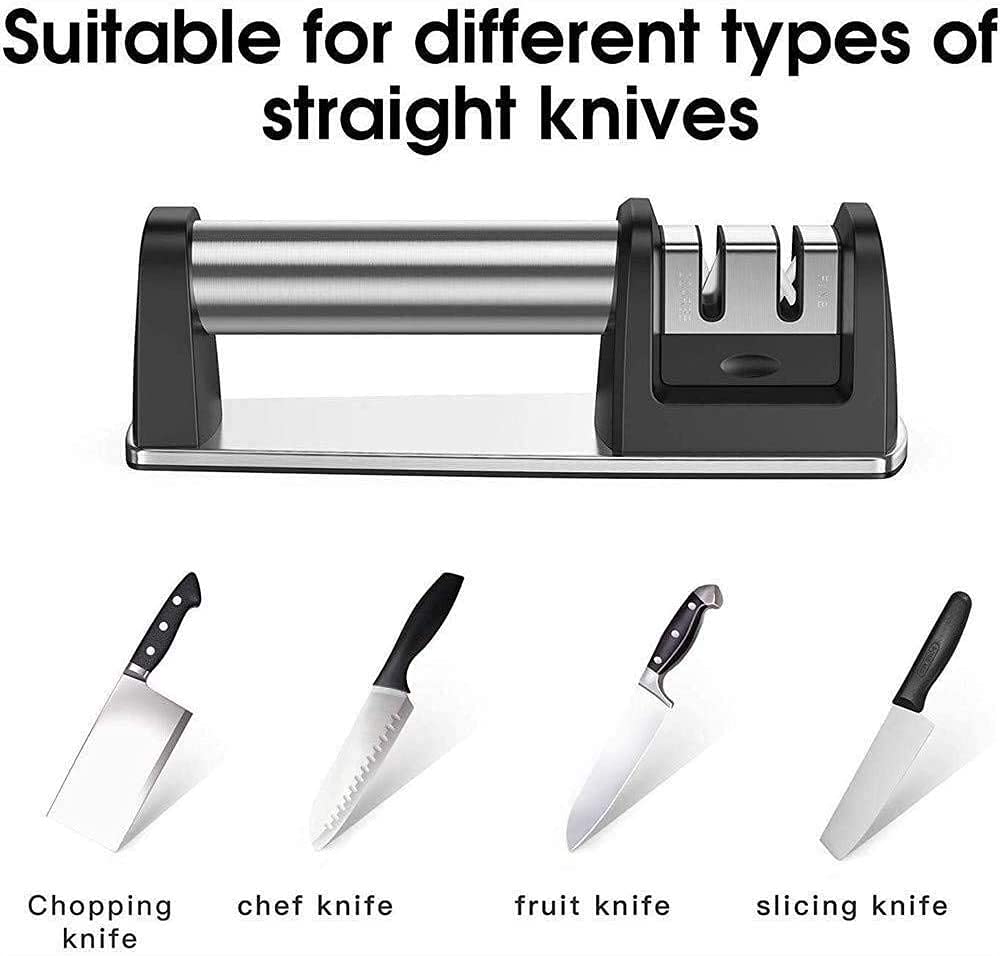 Affilacoltelli Affila Coltelli Affilacoltelli manuali Affilacoltelli da Cucina Affilacoltelli manuali Professionali in Acciaio Inossidabile I più Venduti Regalo Adorabile Nero H 2,44 Pollici