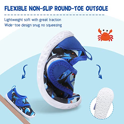 Image of LeIsfIt Toddler Water Shoes Boys Girls Barefoot Aqua Socks Kids Breathable Quick-Dry Swim Shoes for Beach Pool Surf