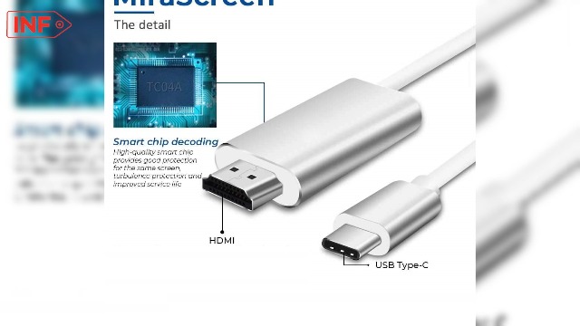 Lot De 20 Câbles USB-C Vers HDMI 2m - 4K 1080P - Pour Téléphone, Ordinateur, TV - Neuf