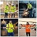 TICONN Waterproof Safety Bomber Jacket, Winter Rain Jacket Hi Vis Reflective, ANSI Class 3 Work Rain Coat (Yellow&Black, XL)