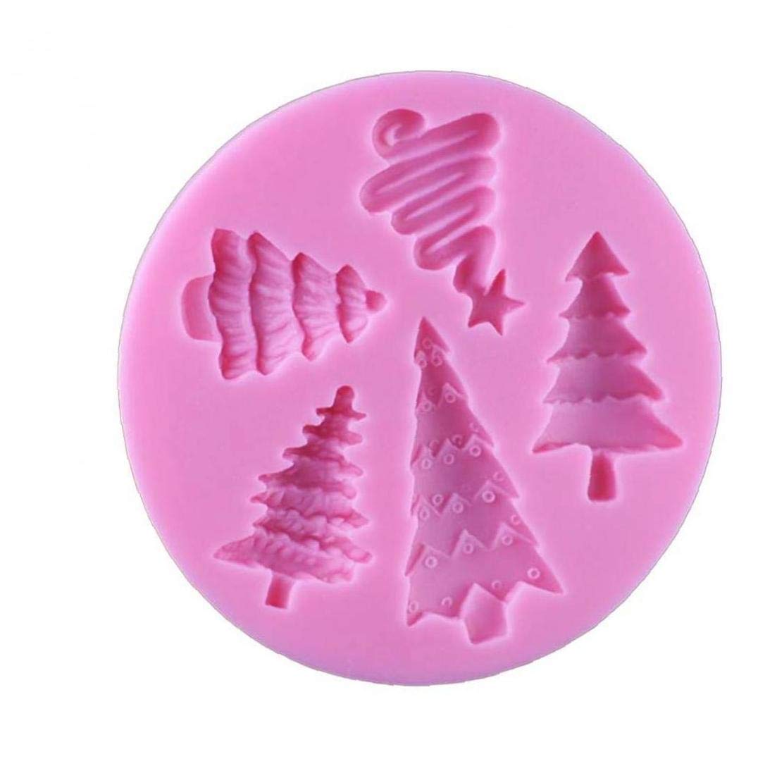 LAVALINK Christmas Trees Shaped 3d Cake Chocolate Mold,Ice Cream Silicone Molds Fondant Soap Mould Kitchen Bakeware