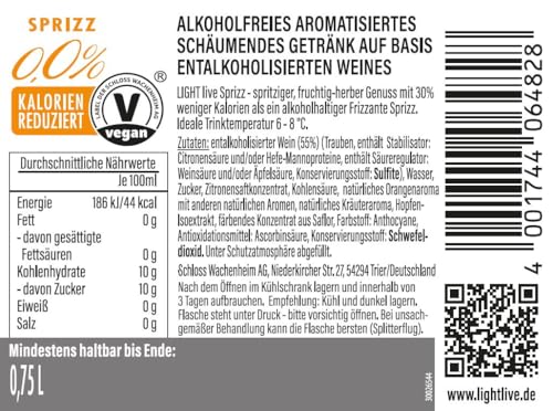 LIGHT live alkoholfrei 0,0% Sparkling Sprizz (6 x 0,75 l)