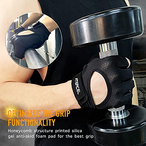 image for ATERCEL Weight Lifting Gloves Full Palm Protection, Workout Gloves for