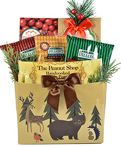 Gift Basket Village Woodland Wonders, Rustic Holiday Gift Basket with Delectable Holiday Sweet Treats