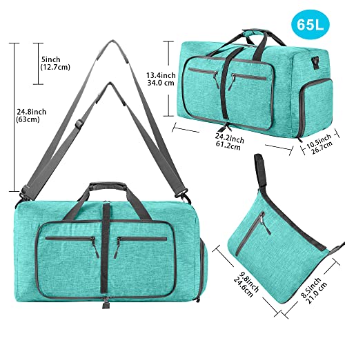 Image of Vomgomfom 65L /85L /115L Foldable Travel Duffle Bag with Shoe Compartment