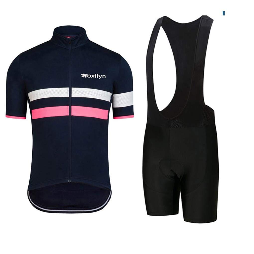Hombres Jersey + Pantalones Cortos Mangas Cortas de Ciclismo Ropa Maillot Transpirable para Deportes al Aire Libre Ciclo Bicicleta