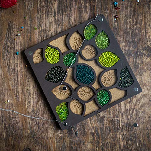 Seed Bead Storage Box, Jewelry Making sectioned Sorting Tray, Beading Craft Board, Gemstone Compartment Organizer, findings Container case