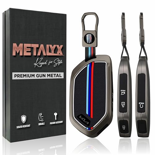 Image of Metalyx Key Cover for Kia Seltos 2026 || HTK HTK(O) HTX HTX(A) GTX GTX(A) || Smart Metal Key Fob Case with Keychain || Anti Scratch | Fall Safe | New Seltos 2025 Facelift KeyFob Case