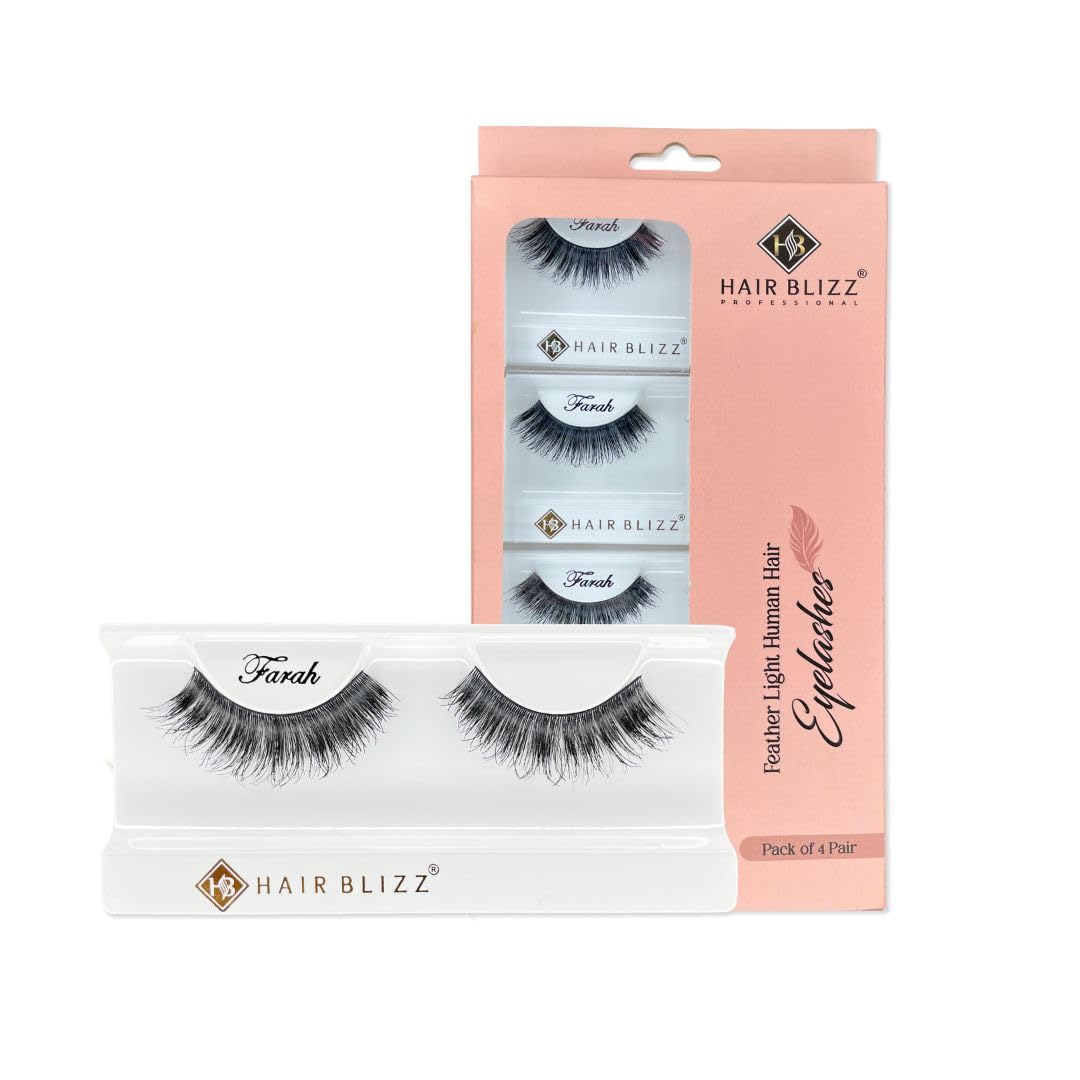 HAIR BLIZZ False Eyelashes - Farah, Pair, 4 Pack