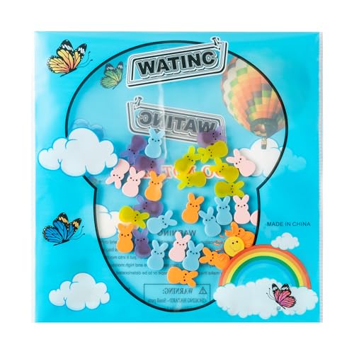 Imanes decorativos WATINC con diseño de conejo, pack 30 piezas miniatura 7