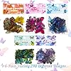 COMNICO 200pcs Butterfly Stickers PET Waterproof Transparent Colorful Resin Decals Decorative for Nature Scrapbook Planners Laptops DIY Handbook Paper Crafts #2