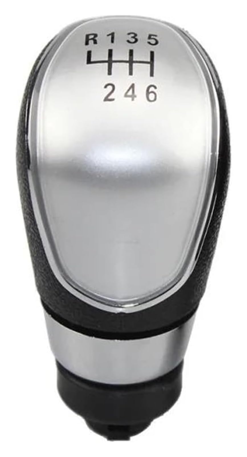 Utongmu Silver Manual Gear Shift Knob For Fiesta Mk7 For Focus Mk2 Fl 5 6 Speed Manual Transmission Lever Car Gear Shift Knob Handball(,6 Speed)