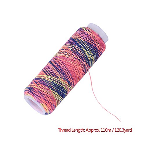 Set de 5 hilos de coser, bobinas de hilo iridiscente multicolor en degradado para costura, acolchado y bordado miniatura 7