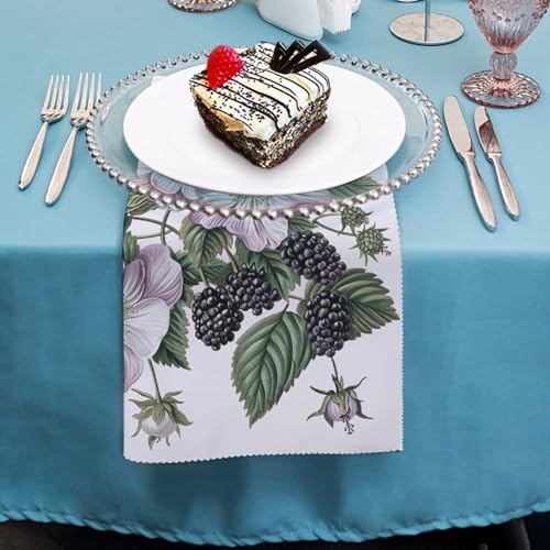 Servilletas de Tela Flores y Moras Paquete x4 miniatura 4