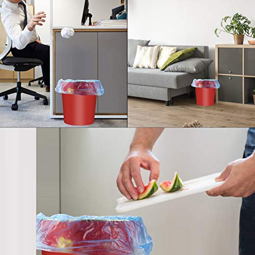 150 Counts Small Trash Bags, Garbage Bags 4 Gallon, 5 Liter Trash Can Liners, Bathroom Trash Bags Wastebasket For Bathroom Home Office, Thick 0.6 Mil/Capacity 4 Gal/5 Rolls, Colored #TOP6