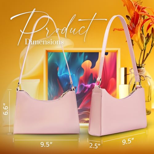 Winona Small Pink Shoulder Purse - Trendy Rectangular Mini Handbag for Women3