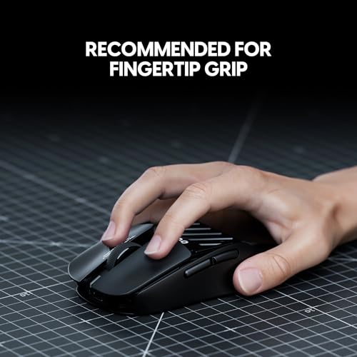 Image of Pulsar Gaming Gears LAB X2F Wireless Fingertip Gaming Mouse, Ultra Lightweight 1.34 oz (38 g), HUANO Blue Pink Dot Switches, 32,000 DPI, 750 IPS, XS-1 Sensor, 8K Compatible (Black)