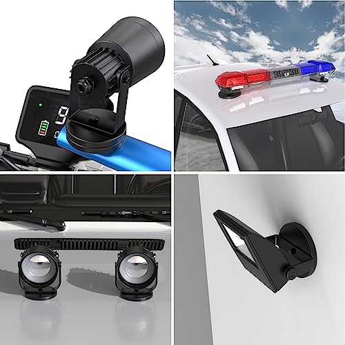 Image of Magnetpro 2 Pieces Strong Rubber Coated Mounting Magnets Anti-Scratch & Anti Corrosion, Over 120 LB Adhesive Power, with 1 /4 inch-20 Stainless Steel Male Thread and Nut for PTZ, Camera