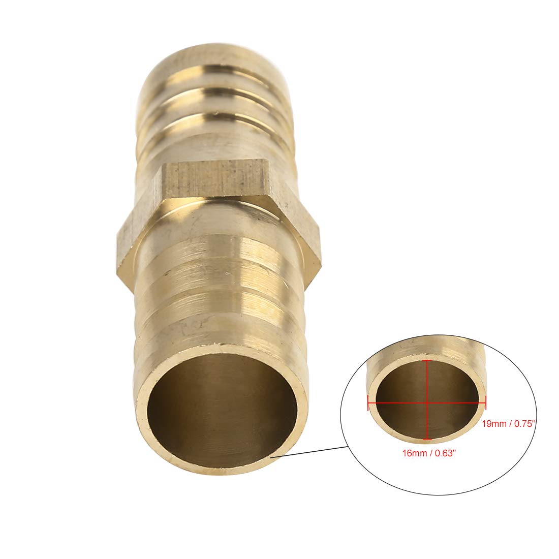 10mm Hose Barb X 18mm Hose Barb Brass Barbed Pipe Fitting Coupler Connector Adapter For Fuel