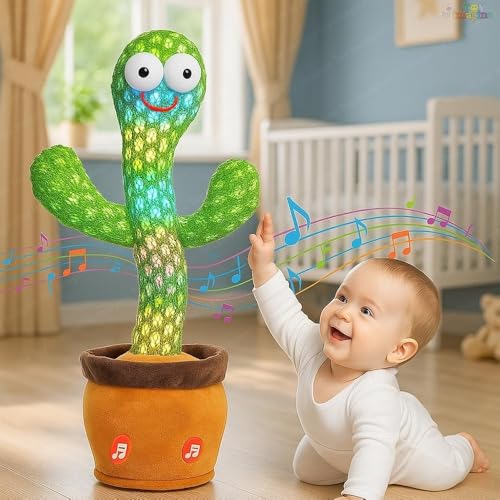 Image of Rechargeable Talking Cactus Toy for Kids - Musical Dancing, Speaking Cactus Toy for Babies - Educational Talking Toy for Baby Boys & Girls (0-3 Years)