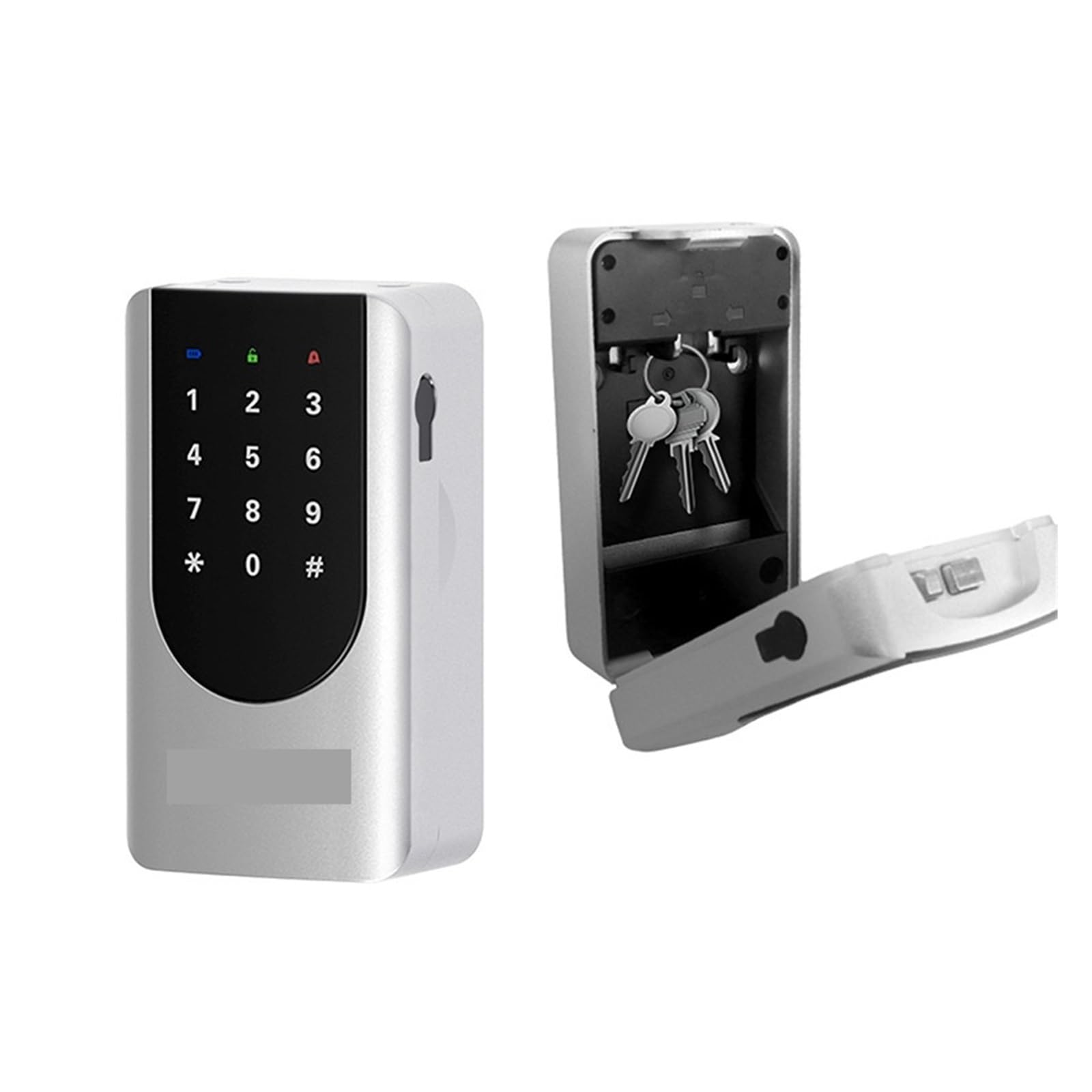 Cassetta di sicurezza con serratura, Cassetta di sicurezza for chiavi di casa Sblocco biometrico intelligente Cassaforte for chiavi for serratura a chiave con combinazione a combinazione a 4 cifre est