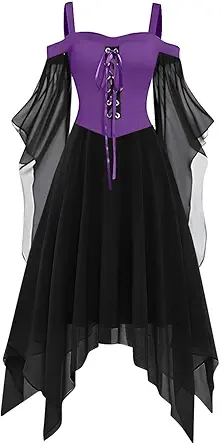 OIOLOYJM Sexy Plus Size Halloween Costumes Woman 2025 Witch Costume Women Vampire Gothic Corset Renaissance Dresses Clothes