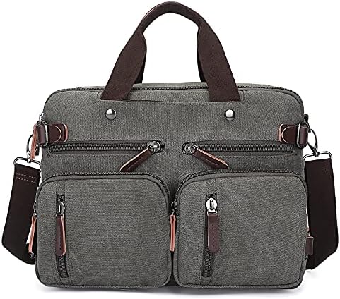 Augus Mens Canvas Messenger Bag Vintage 14" Laptop Bag Handbag Business Briefcase Shoulder Bag for Women Backpack Travel 1 Augus Mens Canvas Messenger Bag Vintage 14" Laptop Bag Handbag Business Briefcase Shoulder Bag for Women Backpack Travel