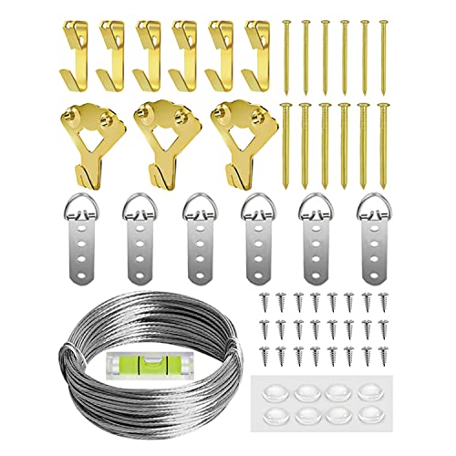 Heavy Duty Picture Hanging Kit (Supports 10-100lbs)