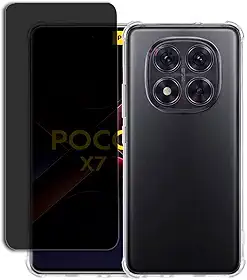Kit Capa Anti Quedas para Xiaomi Poco X7 + Película Protetora Privacidade