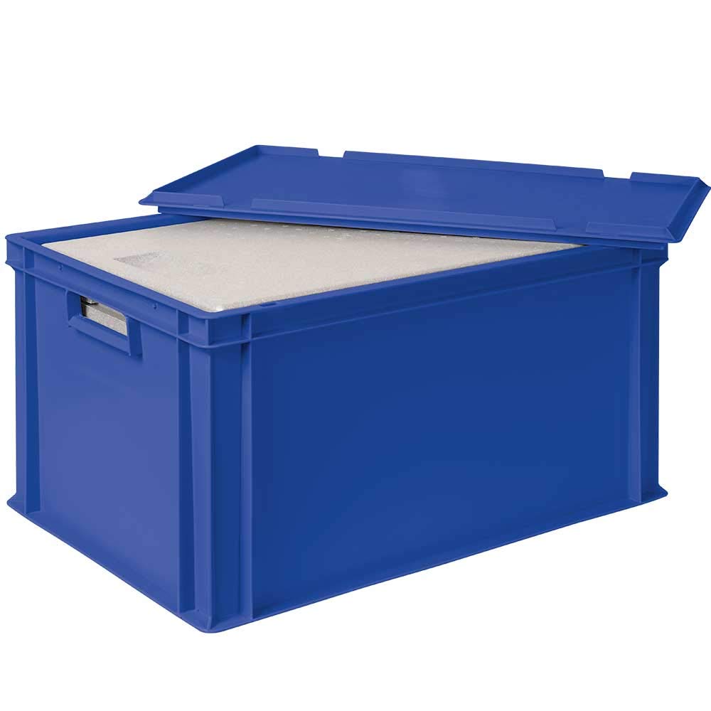 BRB Set, 2x 31,6 Liter Thermobox aus EPS in Eurobox 600x400, blau, mit Deckel
