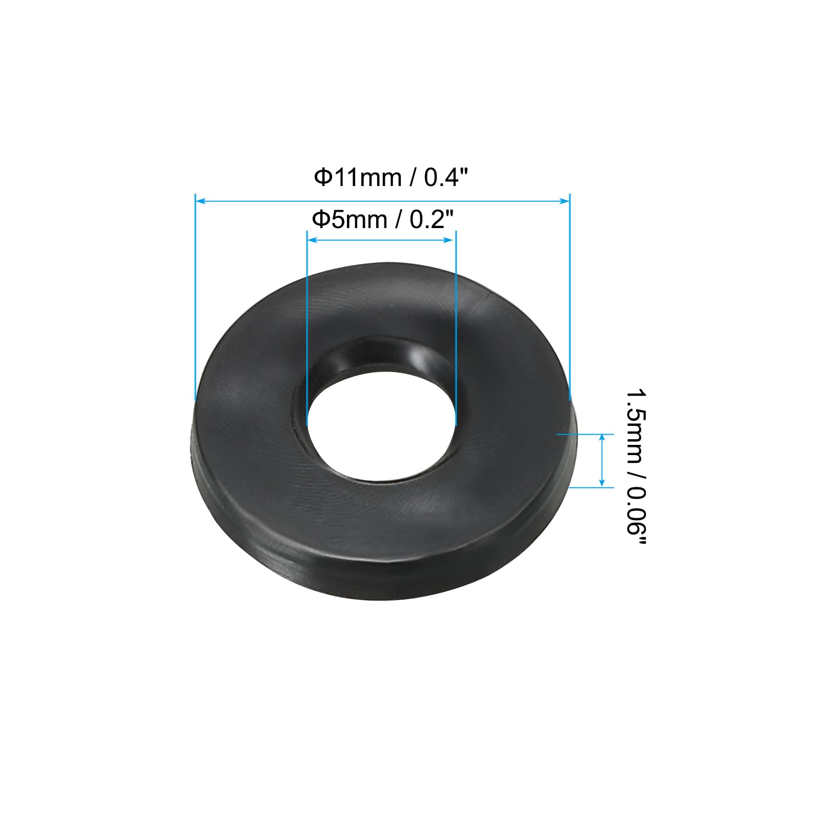 PATIKIL M5 Rubber Flat Washer - Image 2
