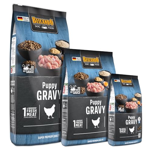 BELCANDO Puppy Gravy [4 kg] Welpenfutter | Trockenfutter für Welpen | Alleinfuttermittel für Welpen bis 4 Monate